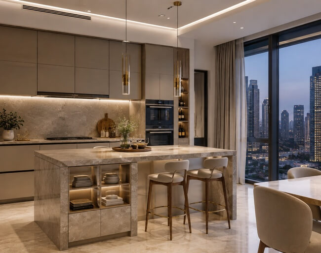 Luxury Kitchen Design for Compact KL Condos and Penthouses